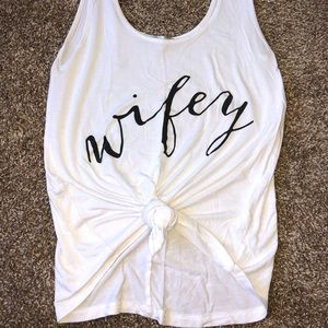 Wifey white tank